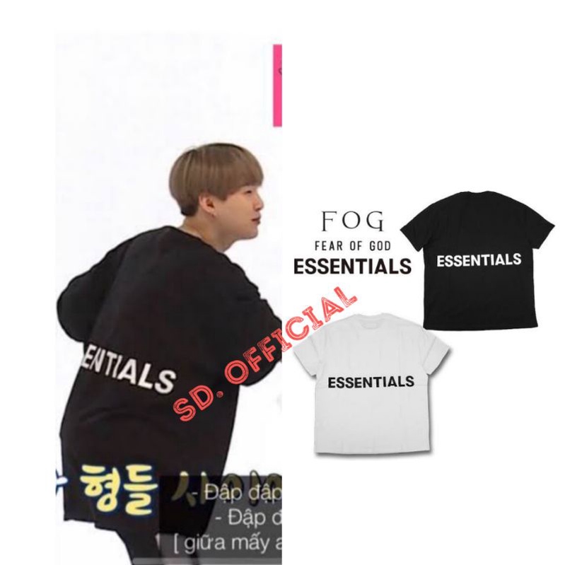 Kaos T-shirt BTS Suga ESSENTIALS Free Foto