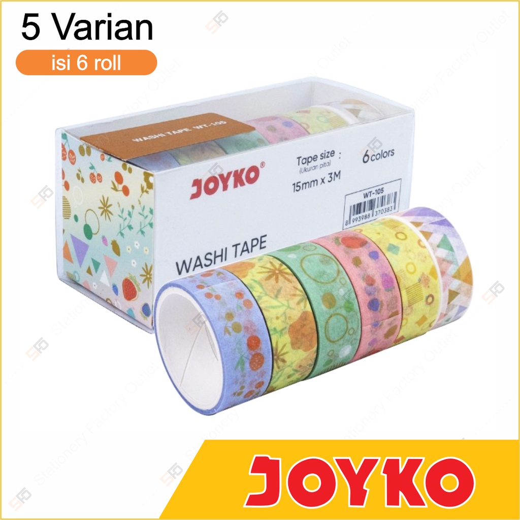 

Masking Tape Set Joyko isi 6 - Essential Collection Washi Decorative