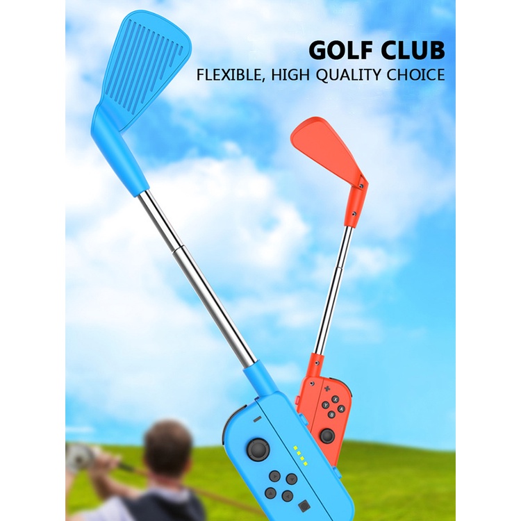 Switch Golf Rod Compatible for Nintendo Switch Mario Golf Super Rush Game,Golf Games Handgrip Accessories for Nintendo Switch Joycons OWT