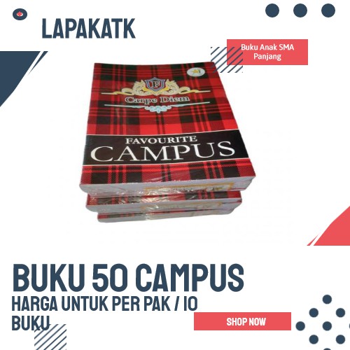 PROMO BUKU TULIS CAMPUS 50 LEMBAR PANJANG (per pack