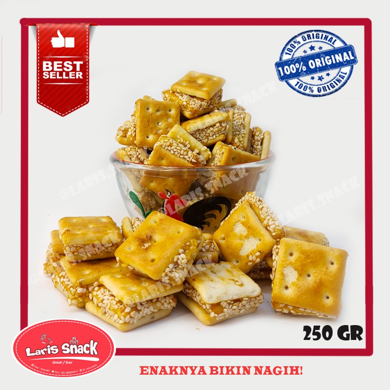 Biskuit Malkist Hexa Wijen Kotak Manis Snack Kiloan 250gr