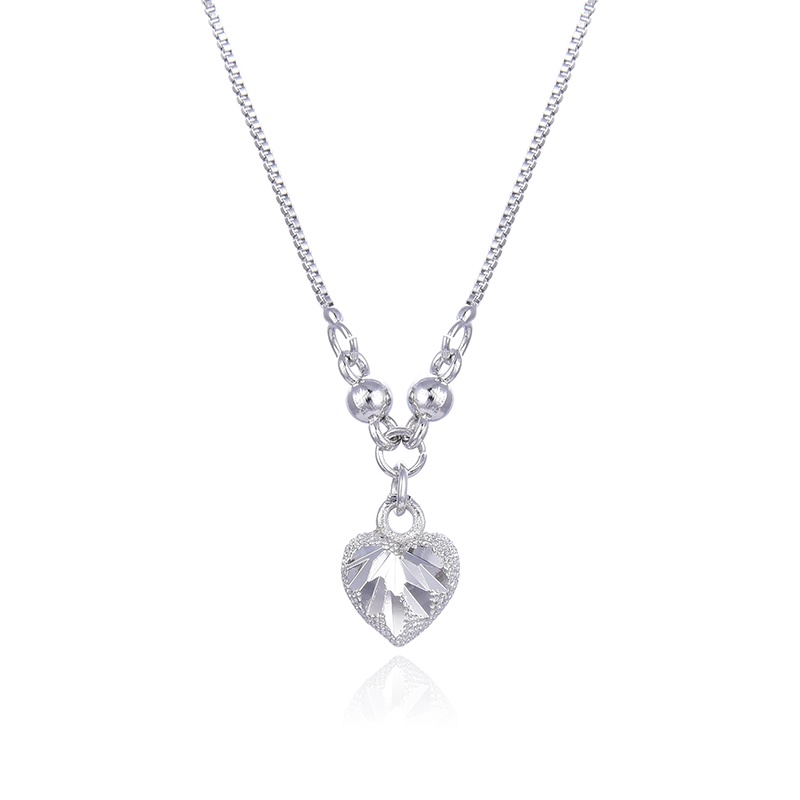 Hyl Jewelry Kalung Titaniun Wanita Permata Perhiasan aksesoris perak Lapis Alloy Emas Muda Love Karat Silver Asli Panjang Muda Dan Anti Luntur-45