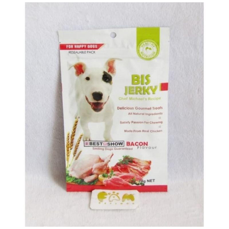 

Bis Jerky Chicken Strip, Bacon, Milky 70 gram