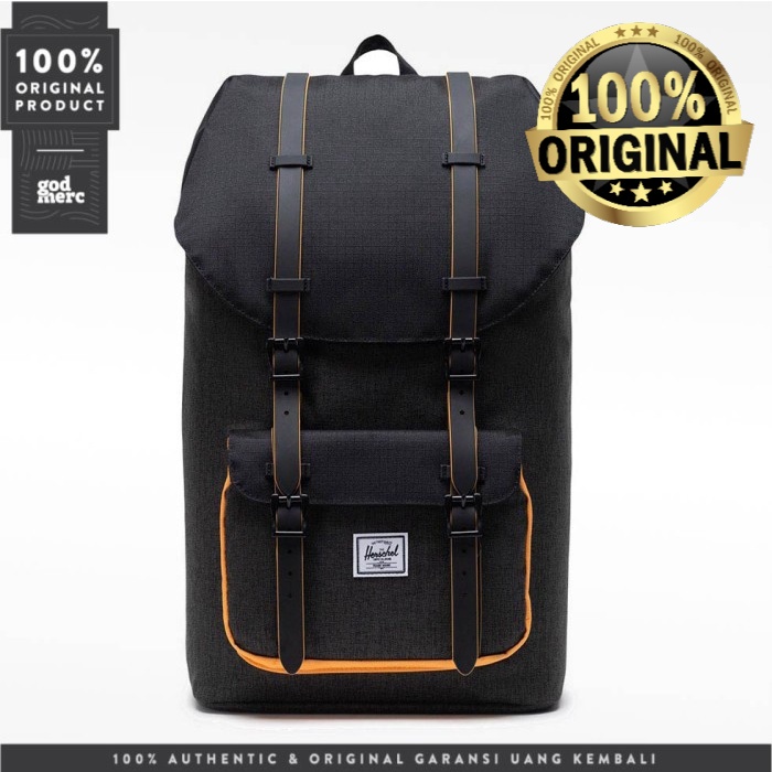 ORIGINAL ORI 100%  Herschel Backpack Little America Backpack Black 40829E