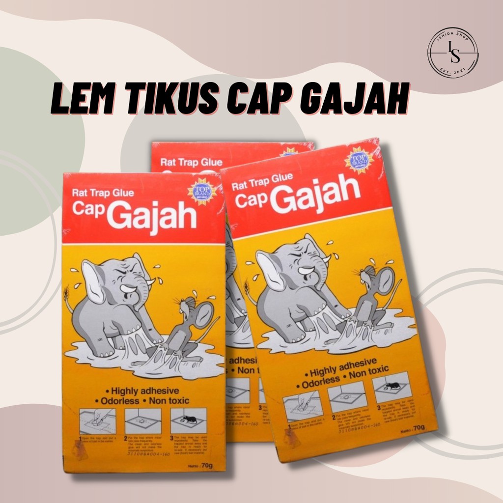 [MURAH] Lem Perangkap Jebakan Tikus Cap GAJAH ELEPHANT Buku Papan Tikus Import JAMINAN Super Lengket