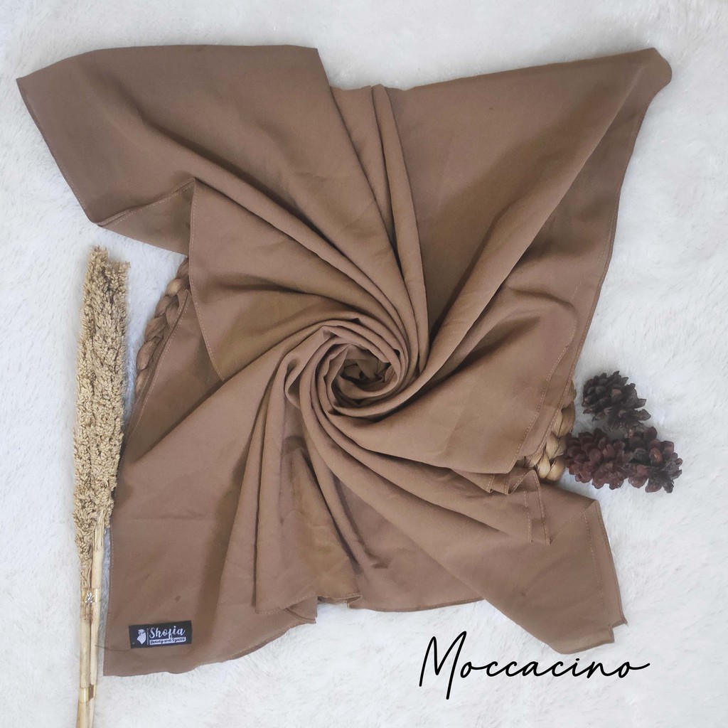 HIJAB PASHMINA DIAMOND ITALIANO 180x75 JAHIT TEPI, JILBAB PASHMINA, PASMINA DIAMOND-Moccacino