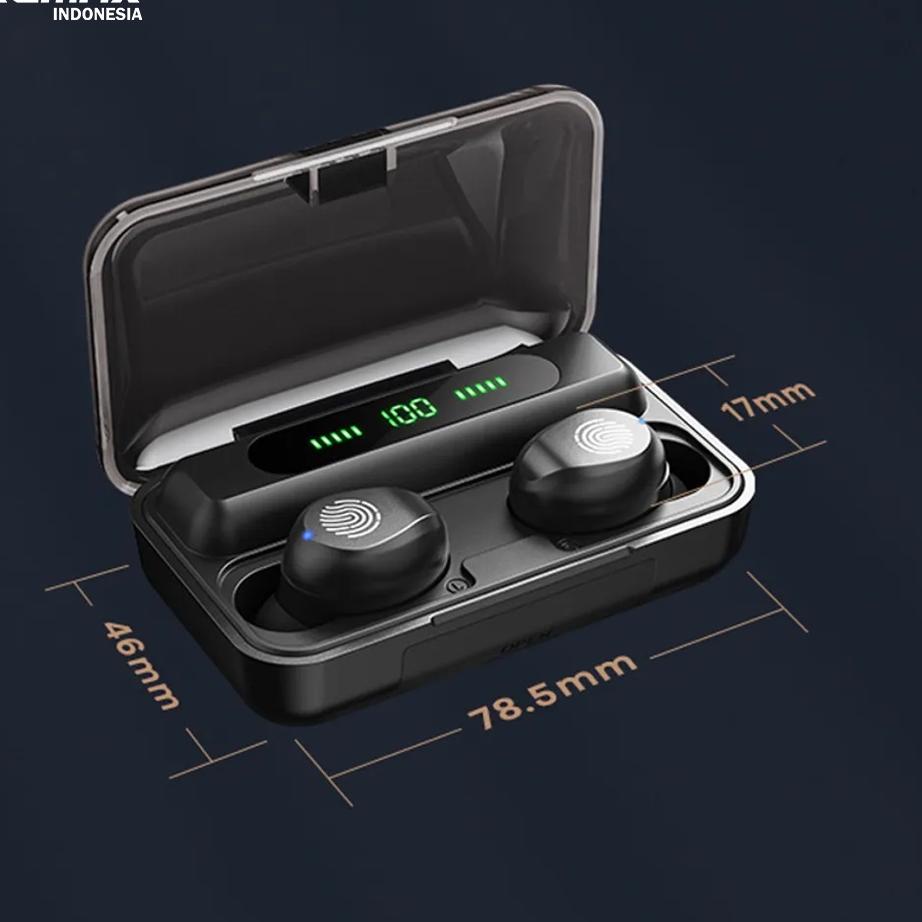 REMAX TWS-43 BLUETOOTH EARBUDS TRUE STEREO AND 1200MaH POWER BANK WITH DIGITAL DISPLAY ▫ BEJ.58566