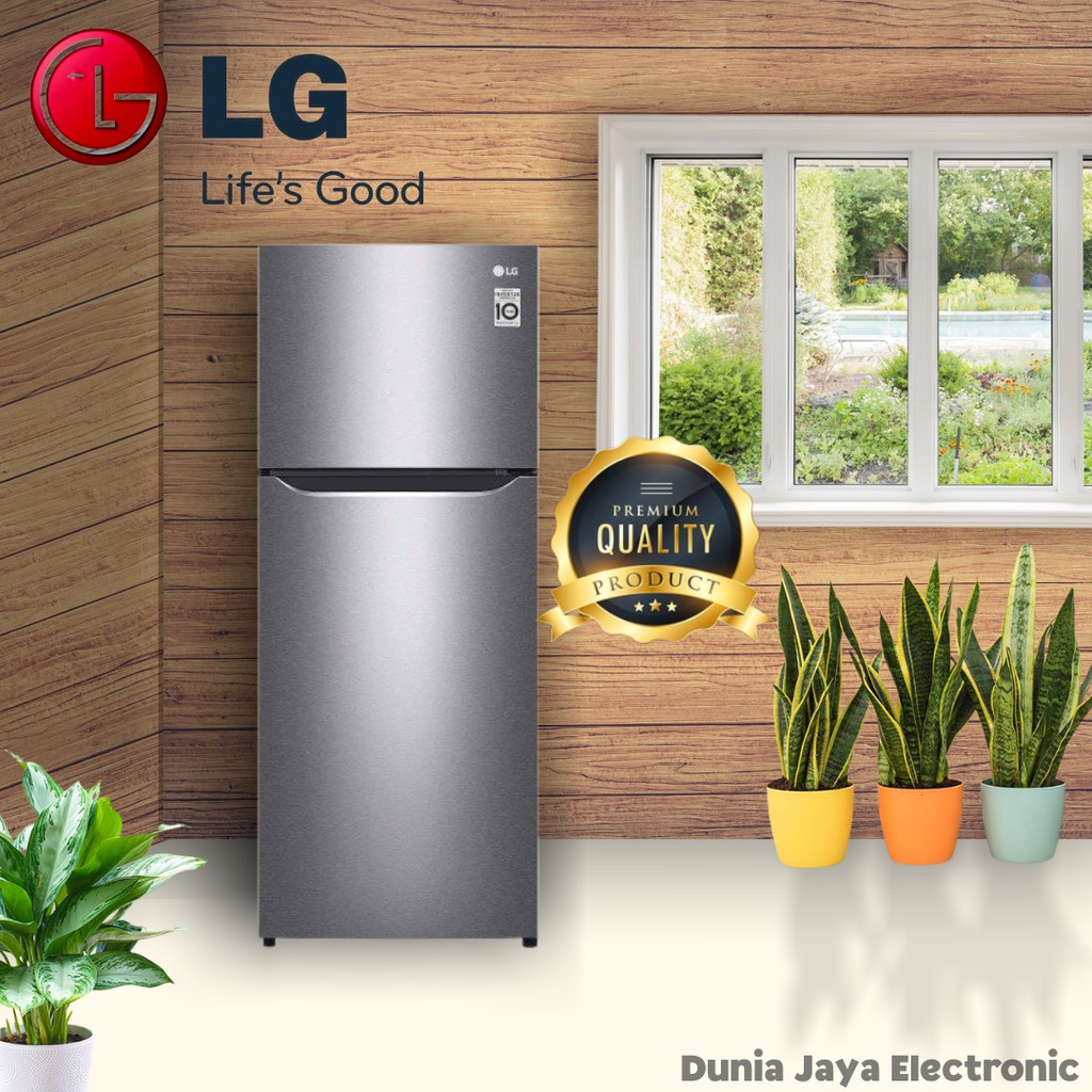 Kulkas LG 2 Pintu GN B195 SQBB Smart Inverter ( Free