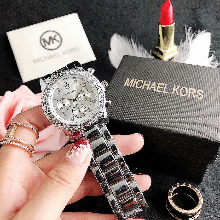 Diskon Ekonomis ✅COD MK Jam Tangan Tali Baja Tahan Karat Wanita Women Watch Stainless Steel Ladies W