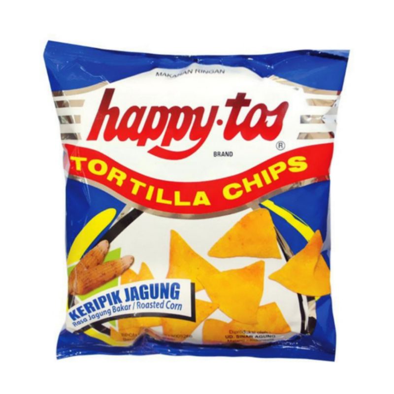 

Happy Tos Tortilla Chips Biru Jagung Bakar 55 g