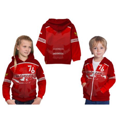 Product Custom Jaket Hoodie Fullprint Anak Murah HUT RI 76 MERDEKA 06