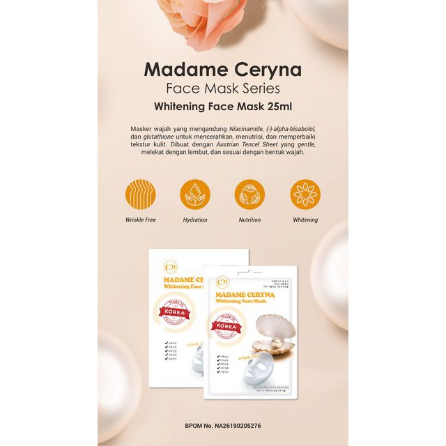 Madame Ceryna C’n WHITENING FACE MASK