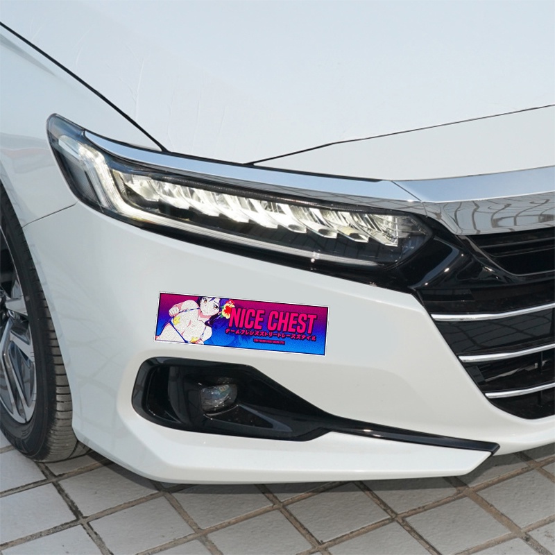 JDM Gadis Loli Gaya Jepang Mobil/Sepeda Motor Stiker Reflektif Dua Dimensi Anime Dekoratif Stiker untuk Honda