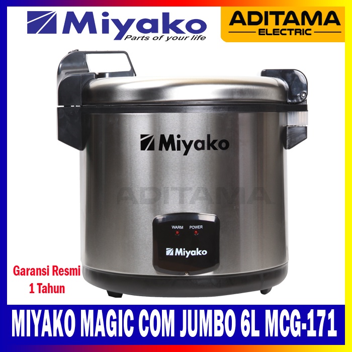 MIYAKO MAGIC COM RICE COOKER JUMBO 6 LITER MCG-171 MCG171