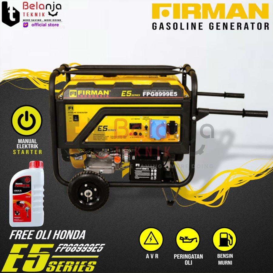 Firman Genset FPG 8999 E5 Generator Set 6000 Watt FPG8999 E 5