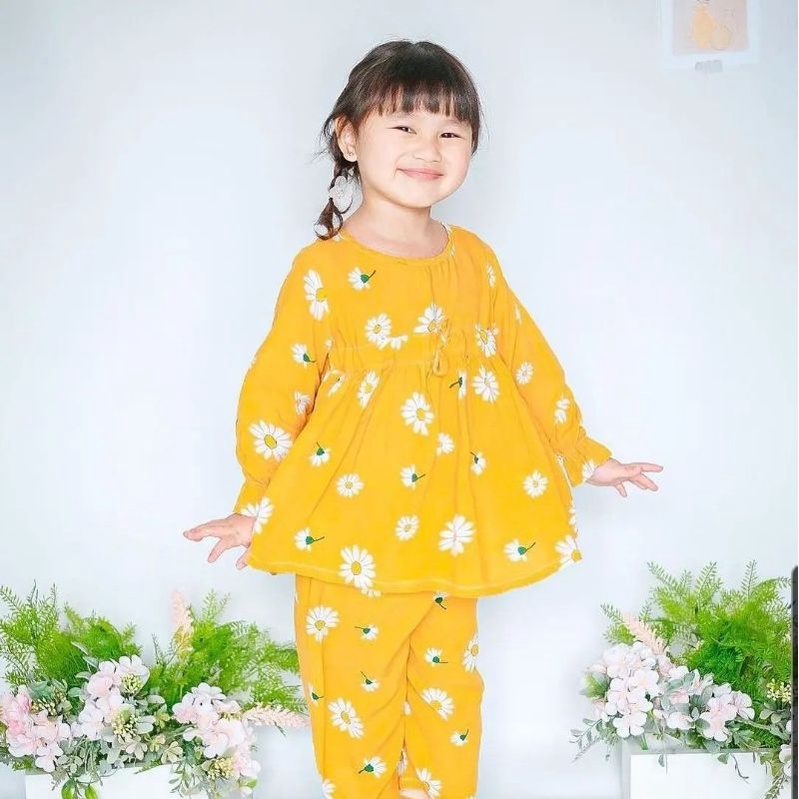 setelan rayon bayi perempuan 6 12 bulan, Setelan Panjang Anak Cewek Rayon 1-3 Tahun