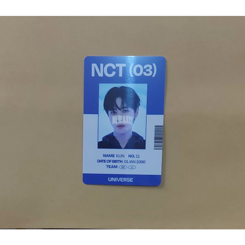 Jual Ready Stock Pc Nct Wayv Kun Id Card Universe Shopee Indonesia