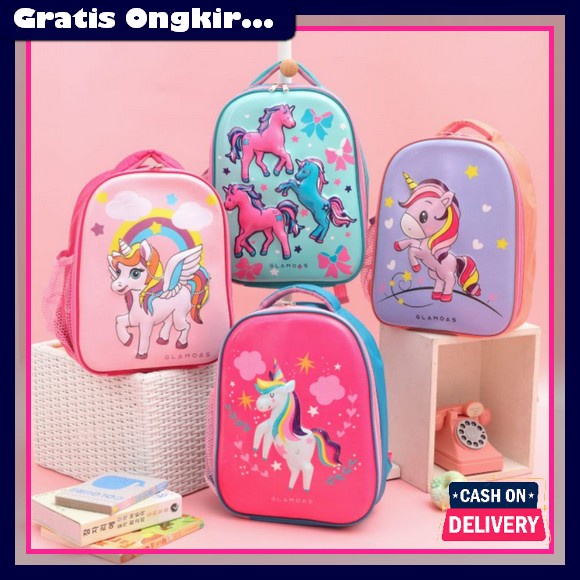 Tas Sekolah Tk Sd/ Tas Ransel Anak Perempuan 2In1 Motif Bunga Tas Anak Backpack Cowok Ransel Punggun