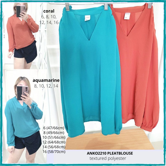 Blouse Wanita Anko 2210 Pleatblouse
