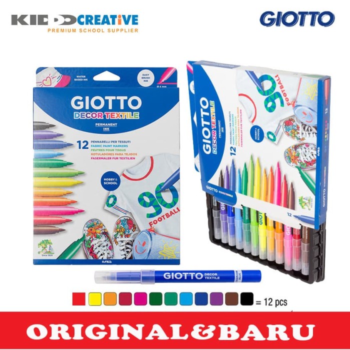 

Segera Miliki Giotto Decor Textile Fibre Pens, 12 Cols Free Mask 3 Pcs Terlaris
