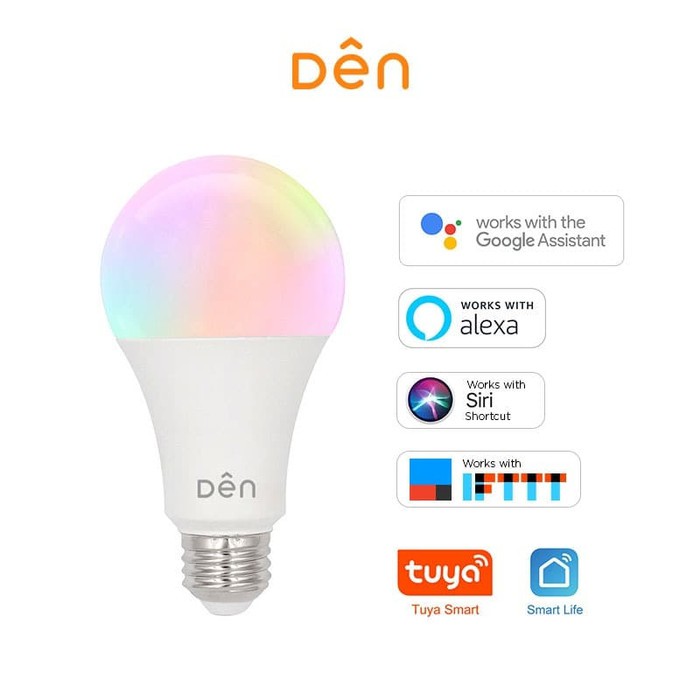 DEN Smart Home WiFi LED Bulb 12W - Bohlam LED (RGB+CCT)