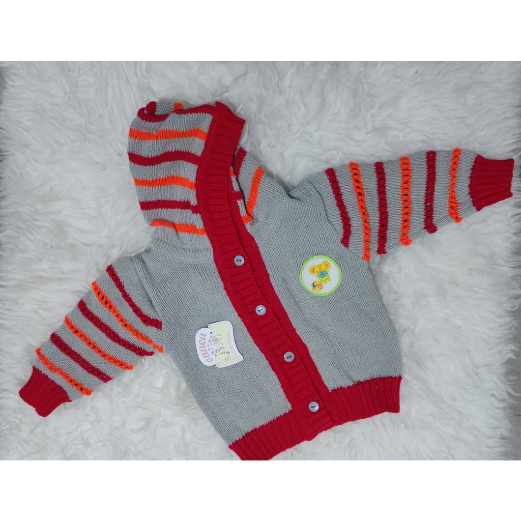 Jaket Bayi Rajut Onnea Warna Topi Laki Perempuan-11