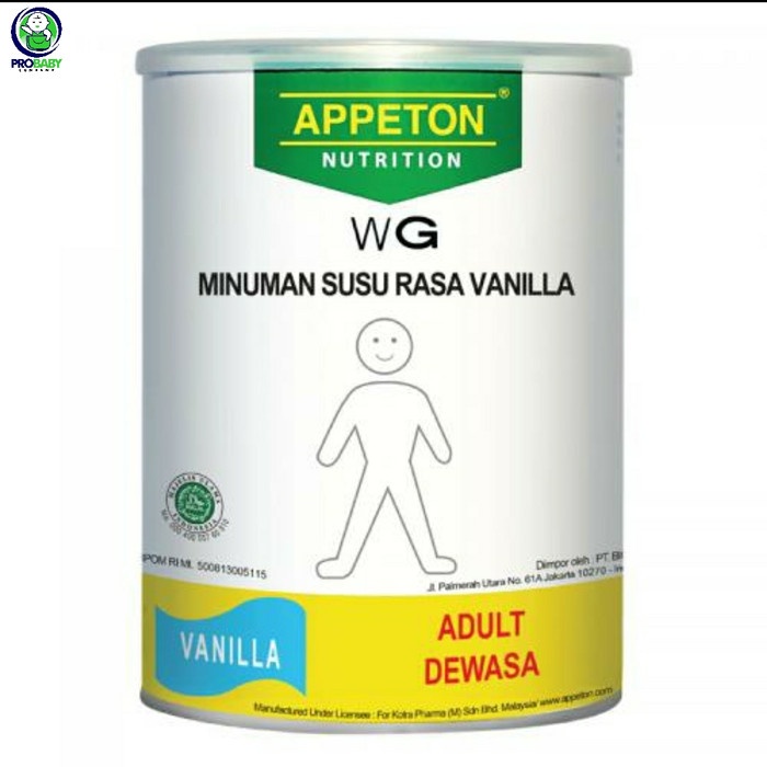 

Badanberat- Appeton Weight Gain Adult Vanilla 450Gr -Penambah-Berat-Badan.