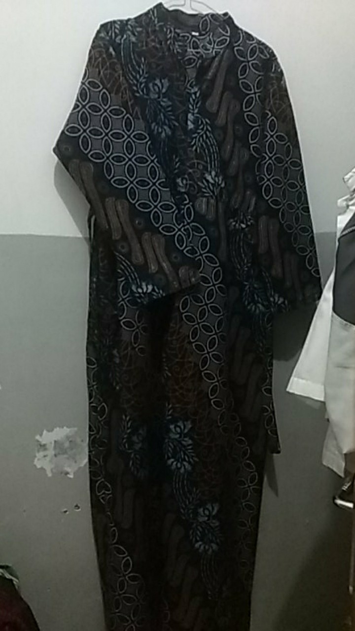 Gamis Batik Motif Seno Biru Madu Merah S.m.l.xl.xxl