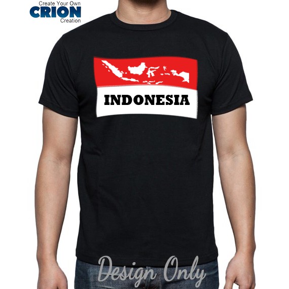 Kaos Indonesia - Peta Bendera Indonesia - By Crion