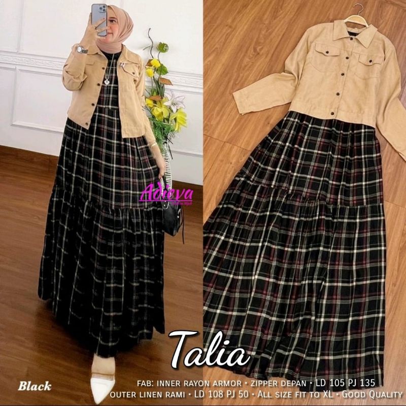 Gamis/Dress All Motif Alila Stacy Livy/Livina Almera Pretty Helina Flavio Erella Fiolin Gressy Miloa Jelio Amaris Sabrina Vidya Areola Talia Machio Zolla Geisya Gladis Eldora Morea Angeli Celine Adieva Matt Rayon Viscose-Talia black