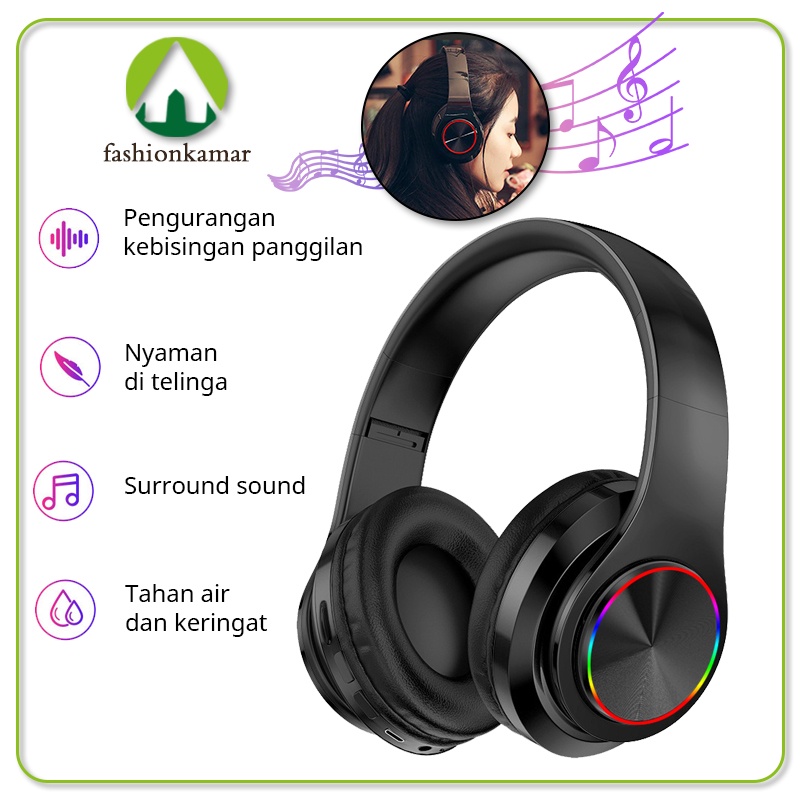 Headphone Bluetooth Wireless Headset LED B39