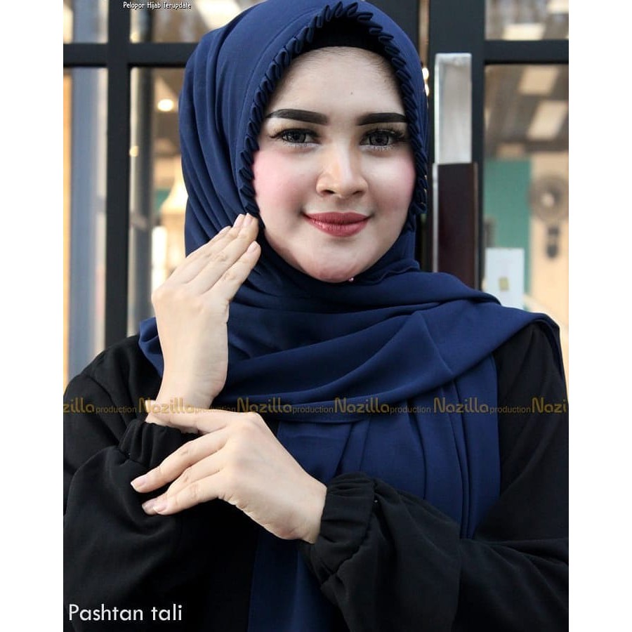 (TERBARU) Pashmina tali lipit renda / pashmina kcb renda / Jilbab Instan Kcb
