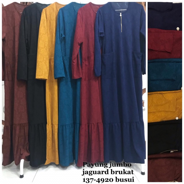 SALIRA Maxy - Gamis Jumbo Jaguard Brukat LD 110/3L / Embos Busui Saku MEWAH !!  / R.11 - 137-4920