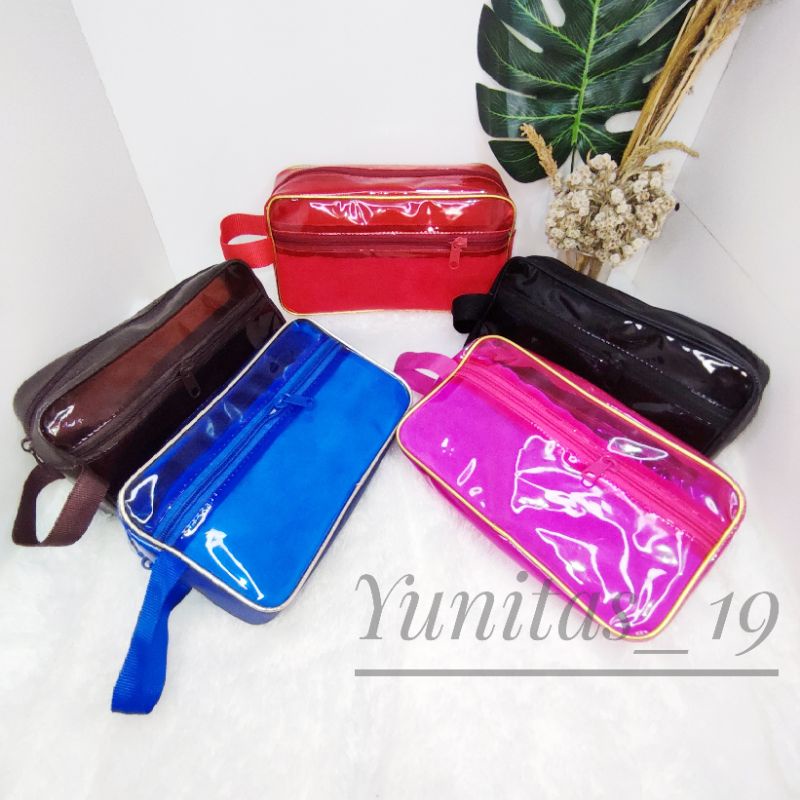 Tas Kosmetik Waterproof - Tas kosmetik Transparan Mika Warna
