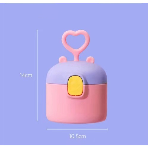 [1KG 8PCS] LBS Tempat Kotak Penyimpanan Susu Bubuk Bayi Love Portable Kotak Makanan Pelengkap