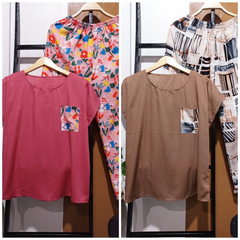 PIYAMA/ BABYDOLL CELANA PANJANG JUMBO RAYON