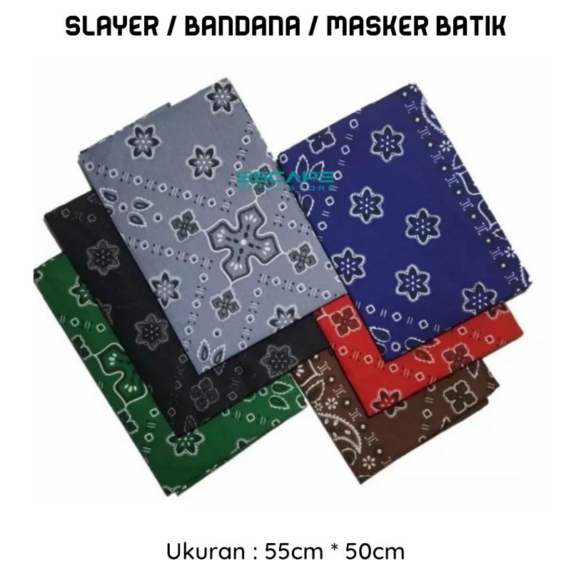 masker slayer bandana saputangan motif batik