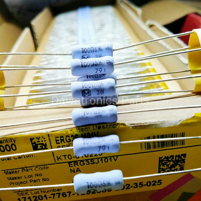 resistor 100 ohm 3 watt panasonic