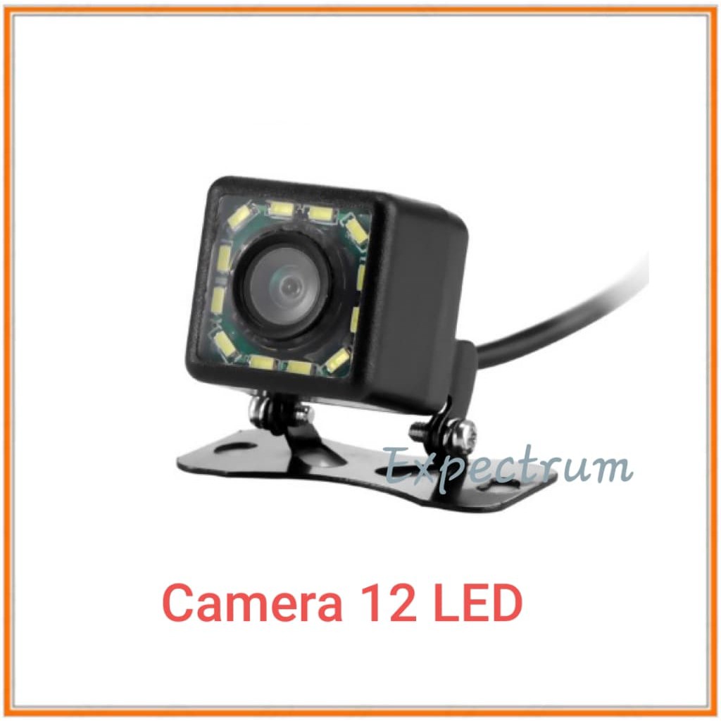 Kamera Mundur / Parkir Mobil CCD Universal Kotak 12 LED - Grade A