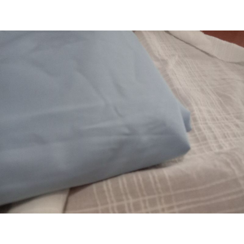 KAIN KATUN POLOS BARU WARNA BIRU MUDA (REQ PANJANG 50 cm = Rp. 14.000)