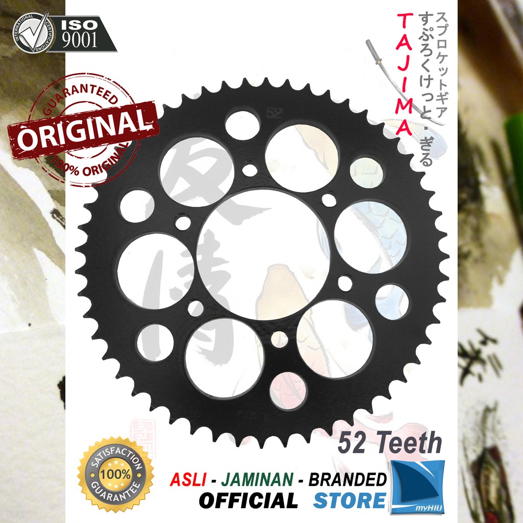 Gigi Tarik 40T ~ 52T YAMAHA Scorpio / New / Z Gir Belakang - Rear Sprocket Gear TAJIMA