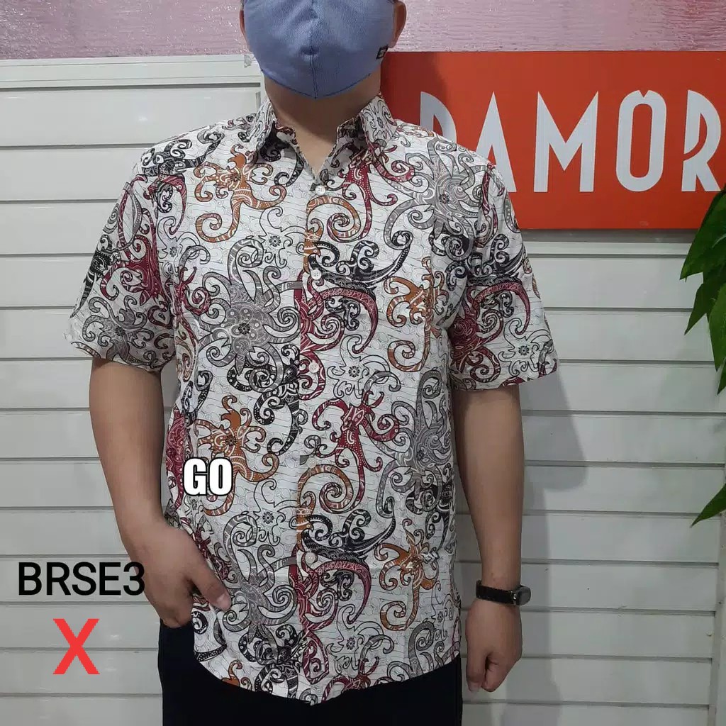 gof BRSE DAMOR (CRESSIDA) KEMEJA BATIK Cowok Pakaian Pria Baju Batik Dewasa Lengan Pendek