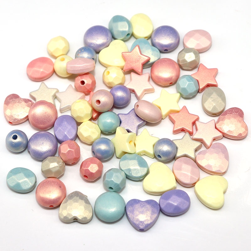 30pcs / lot Manik-Manik Spacer Bulat Warna Macaroon Matte Untuk Membuat Perhiasan Handmade DIY