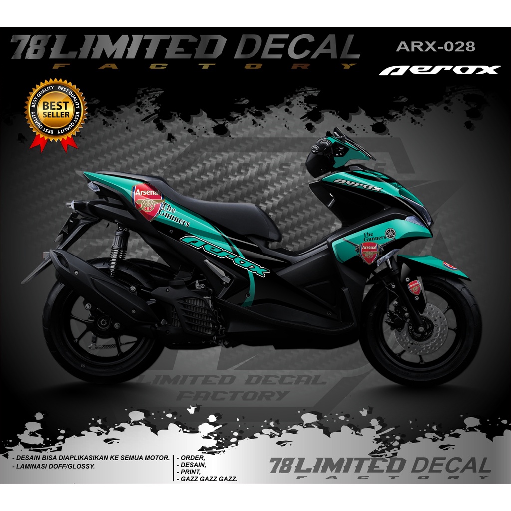 Decal Aerox Old Full Body - Stiker 2017 2018 2019 Motor Yamaha Aerox 155 Modifikasi RoadRace Variasi