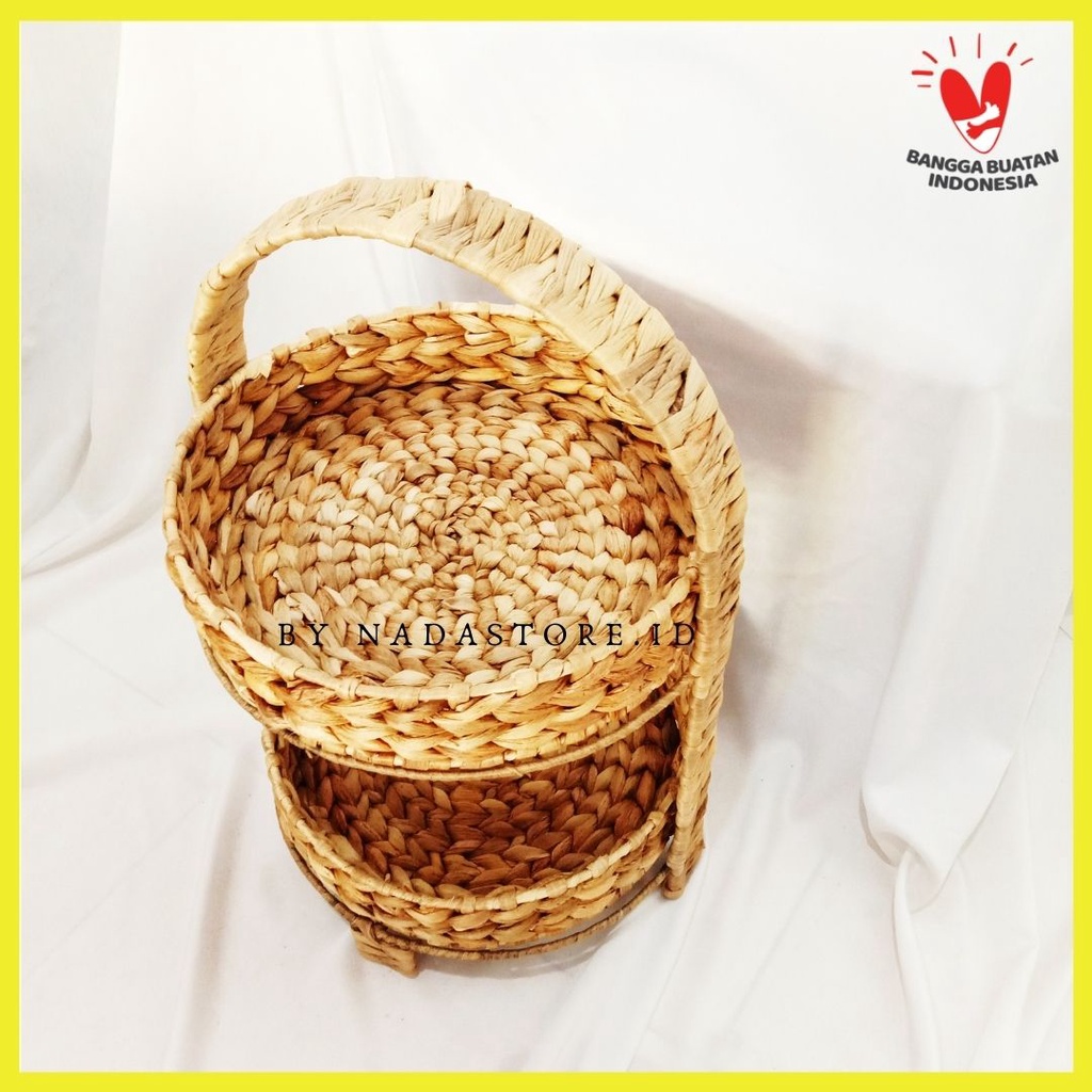 TATAKAN BUAH - KERANJANG BUAH / FRUIT BASKETS FROM WATERHYACINTH , DISPLAY BASKETS CODE EC-04