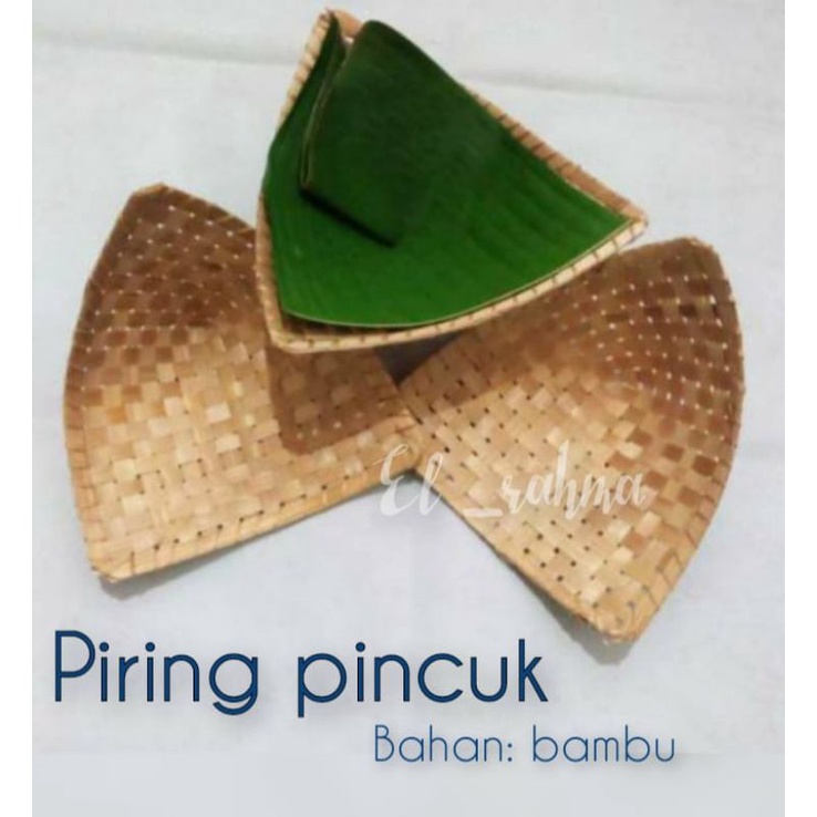 Jual Piring Pincuk Anyaman Bambu Isi X Cm Shopee Indonesia