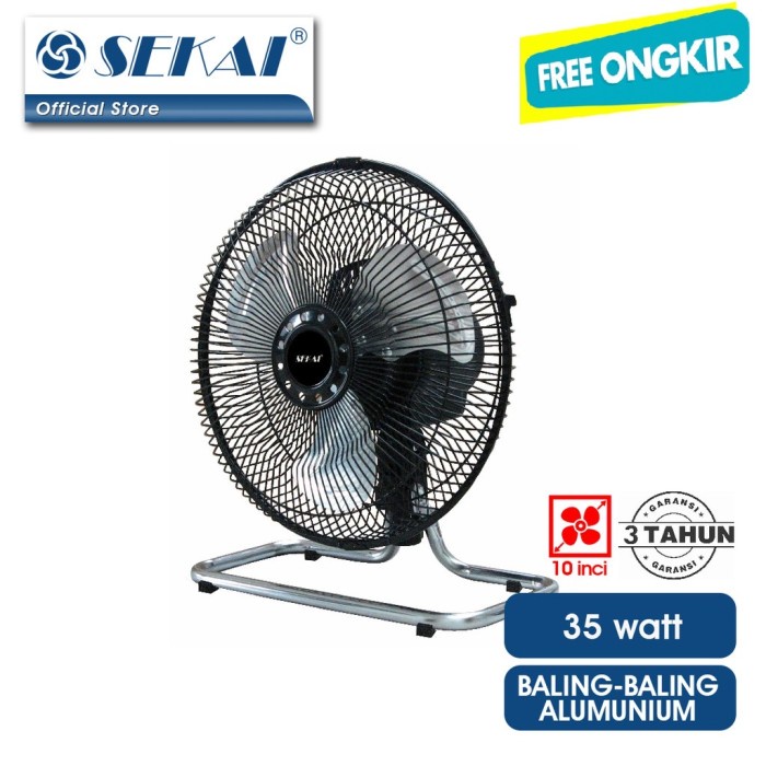 SEKAI Kipas Angin Dinding Meja 2in1 Besi Almini 10” 10 inch HFN 1060