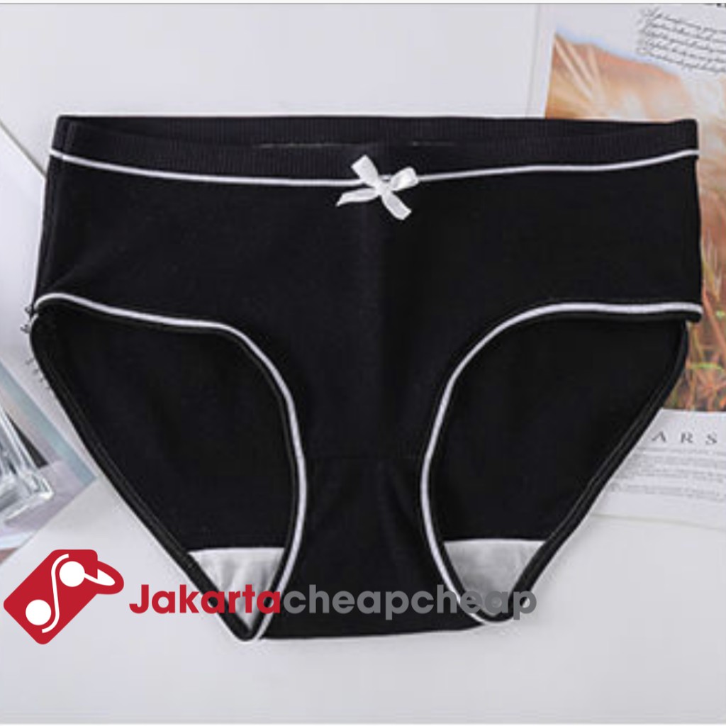 JC089 Celana Dalam Wanita Panty Cewek Pita Nyaman Polos Lucu Underwear