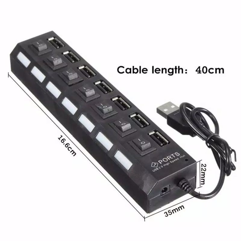 USB Hub 4 Port On Off Kabel USB 4In1 7 Port Usb 7in1 Usb 2.0 Swith On Off