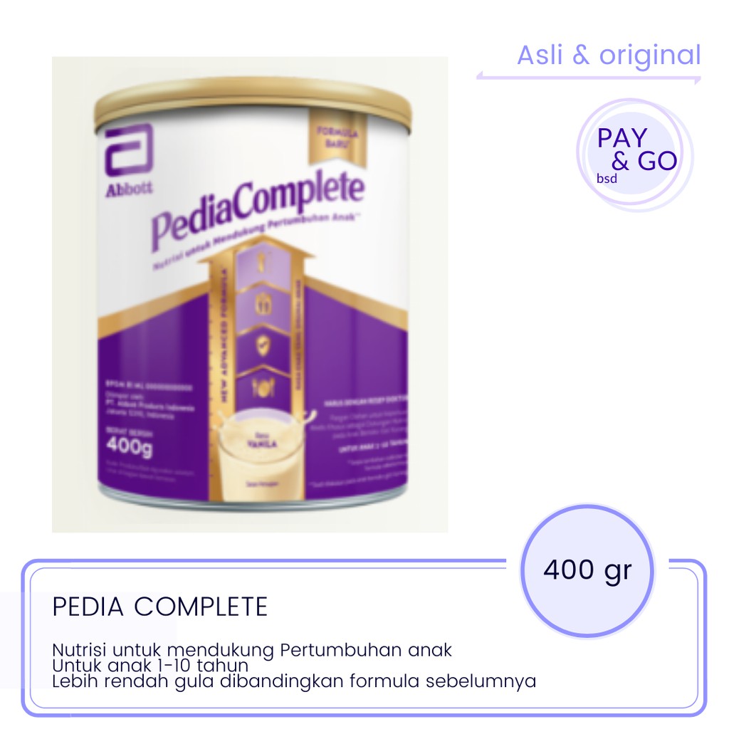 PEDIACOMPLETE PEDIACOMPLETE VANILLA VANILA 400GR SUSU ANAK